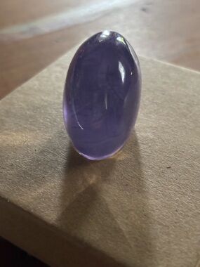 Chunky Purple Acrylic Statement Ring Size 8